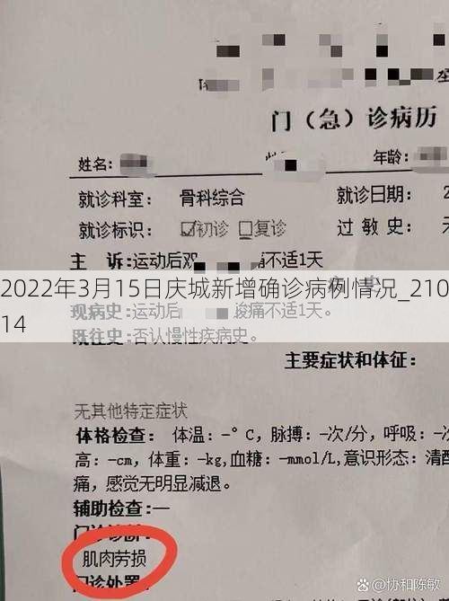 2022年3月15日庆城新增确诊病例情况_21014
