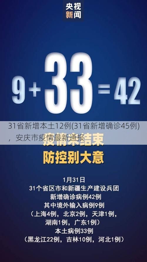 31省新增本土12例(31省新增确诊45例)，安庆市疫情最新通报