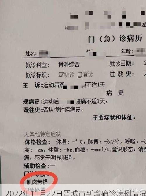 2022年11月22日晋城市新增确诊病例情况