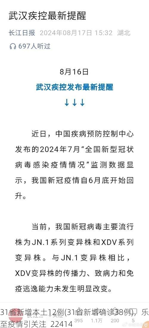 31省新增本土12例(31省新增确诊38例)，乐至疫情引关注_22414
