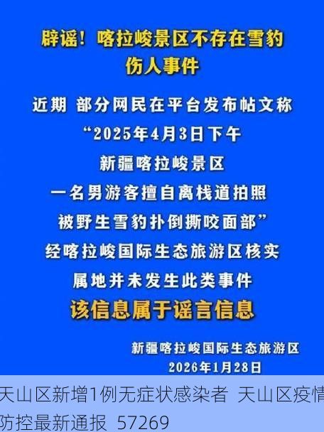 天山区新增1例无症状感染者  天山区疫情防控最新通报_57269