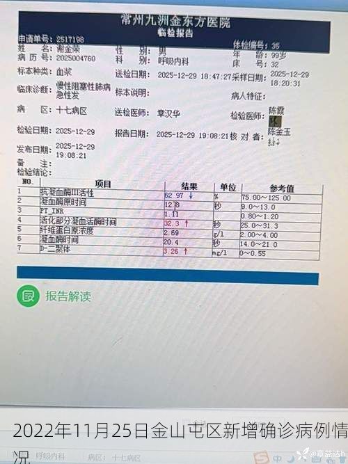 2022年11月25日金山屯区新增确诊病例情况