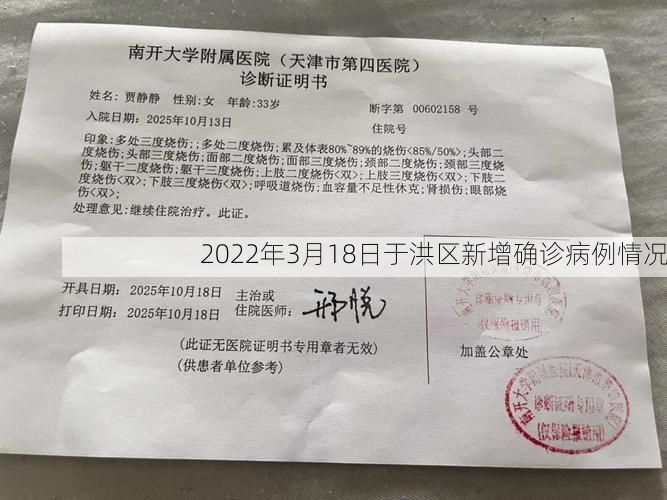 2022年3月18日于洪区新增确诊病例情况