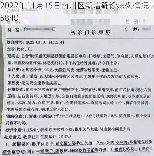 2022年11月15日南川区新增确诊病例情况_65840