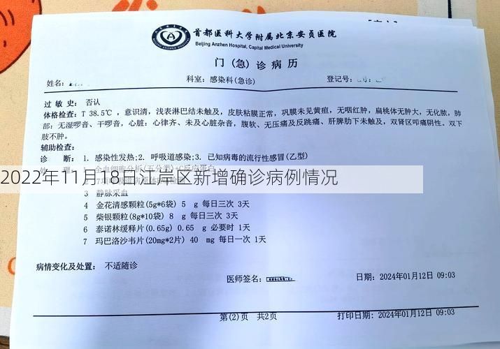 2022年11月18日江岸区新增确诊病例情况