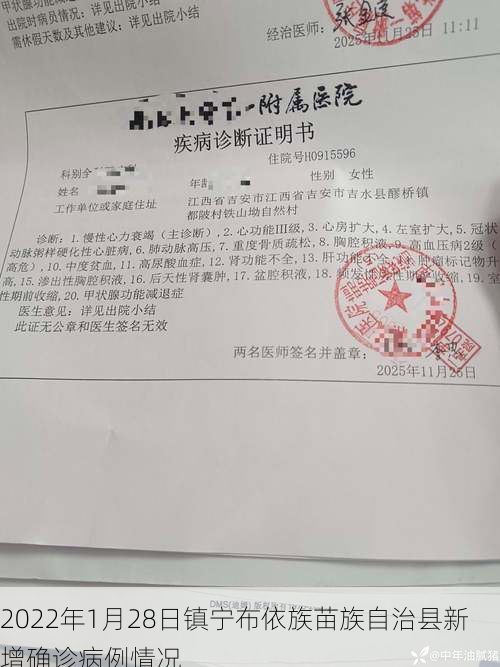 2022年1月28日镇宁布依族苗族自治县新增确诊病例情况