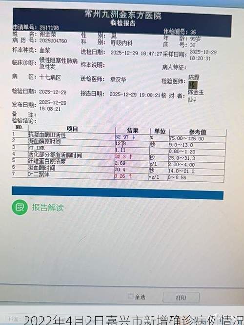 2022年4月2日嘉兴市新增确诊病例情况