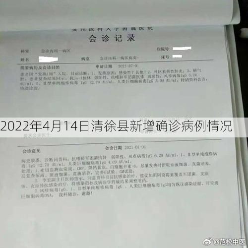 2022年4月14日清徐县新增确诊病例情况