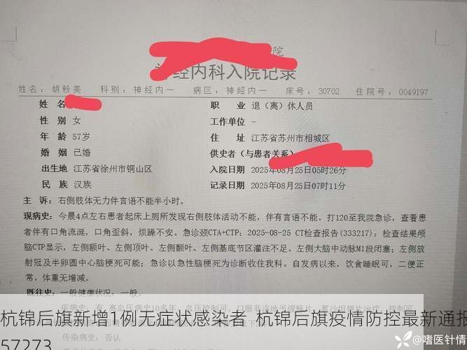 杭锦后旗新增1例无症状感染者 杭锦后旗疫情防控最新通报_57273