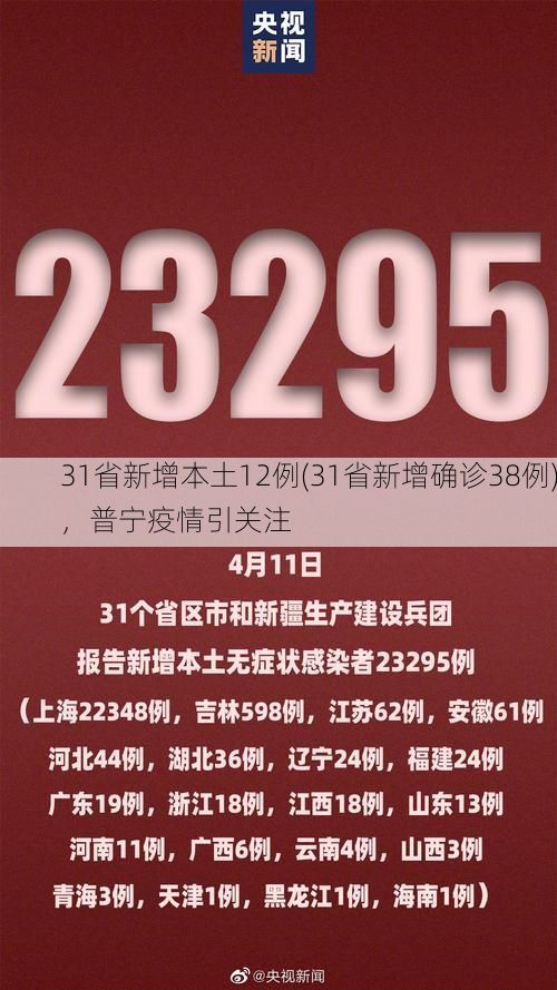 31省新增本土12例(31省新增确诊38例)，普宁疫情引关注