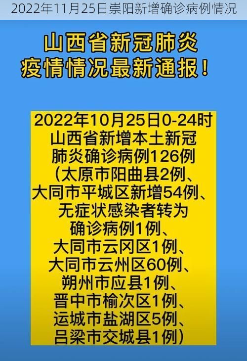 2022年11月25日崇阳新增确诊病例情况