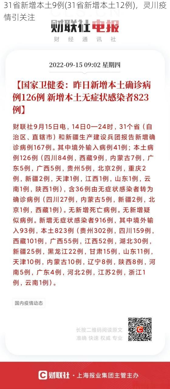31省新增本土9例(31省新增本土12例)，灵川疫情引关注
