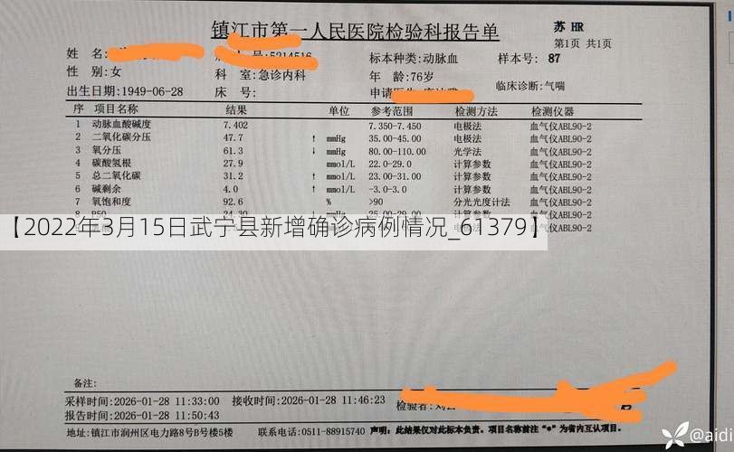 【2022年3月15日武宁县新增确诊病例情况_61379】