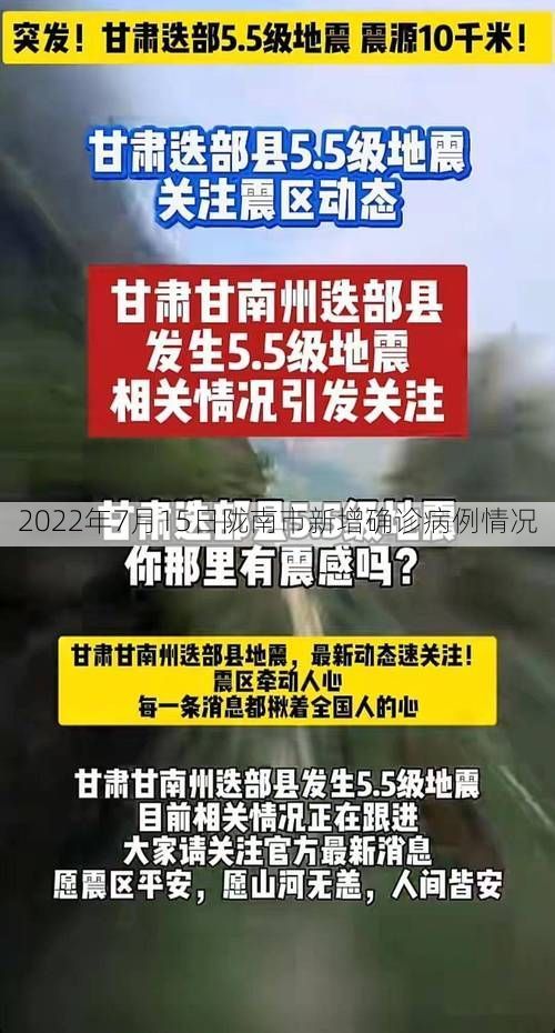 2022年7月15日陇南市新增确诊病例情况