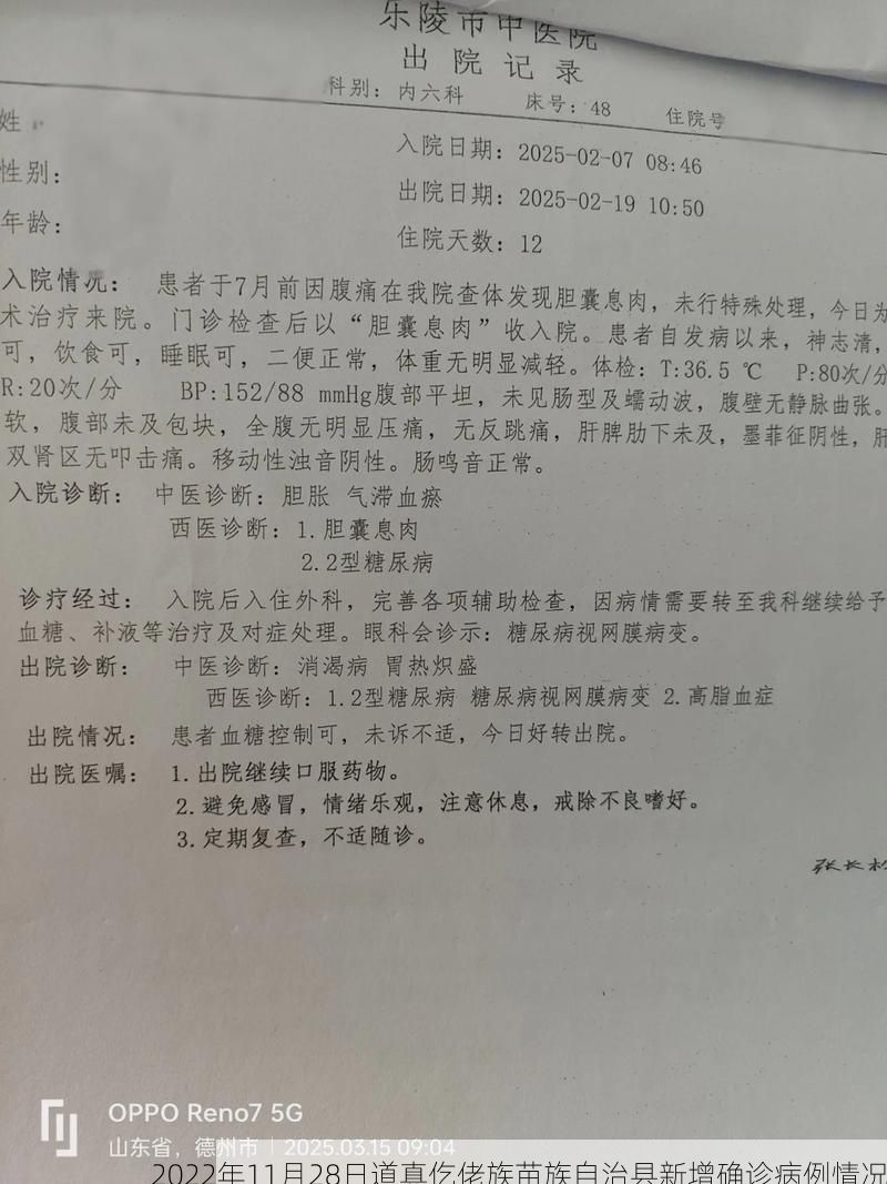 2022年11月28日道真仡佬族苗族自治县新增确诊病例情况