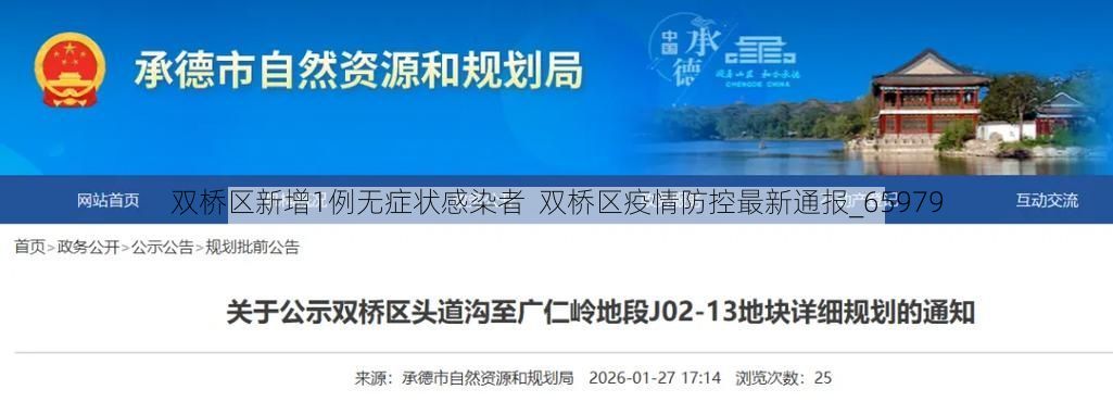 双桥区新增1例无症状感染者  双桥区疫情防控最新通报_65979