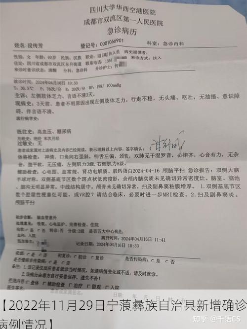 【2022年11月29日宁蒗彝族自治县新增确诊病例情况】