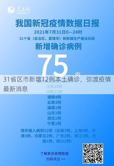 31省区市新增12例本土确诊，弥渡疫情最新消息