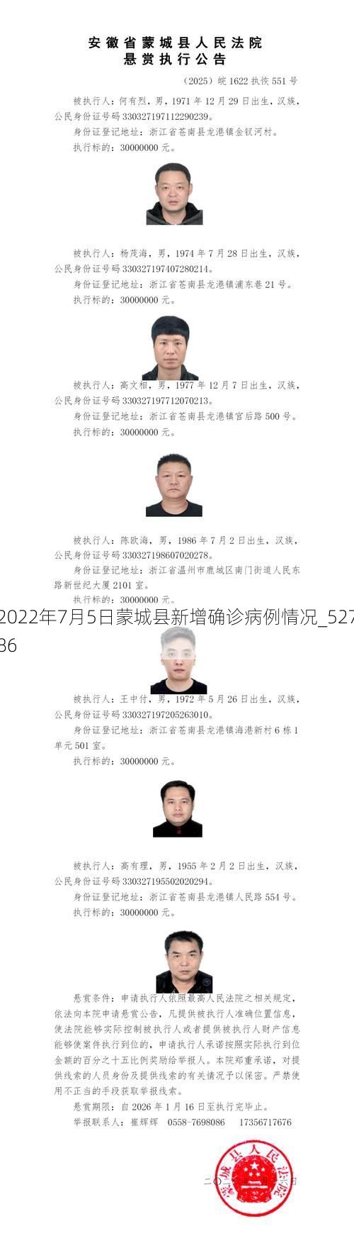 2022年7月5日蒙城县新增确诊病例情况_52786