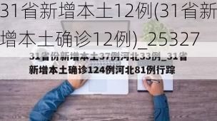 31省新增本土12例(31省新增本土确诊12例)_25327