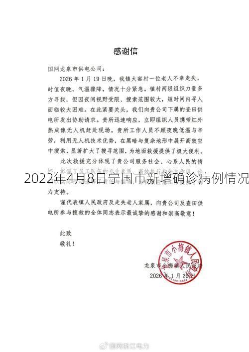 2022年4月8日宁国市新增确诊病例情况