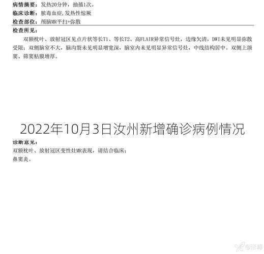 2022年10月3日汝州新增确诊病例情况
