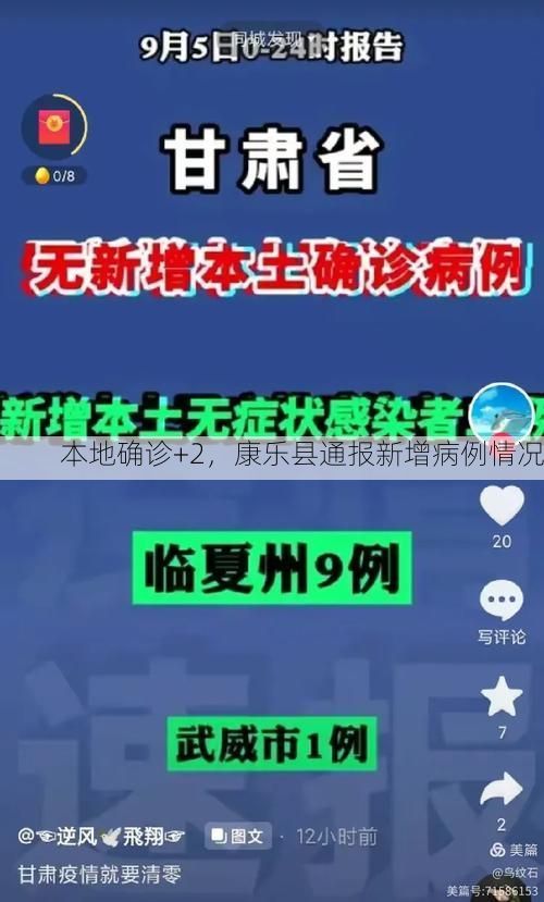 本地确诊+2,康乐县通报新增病例情况