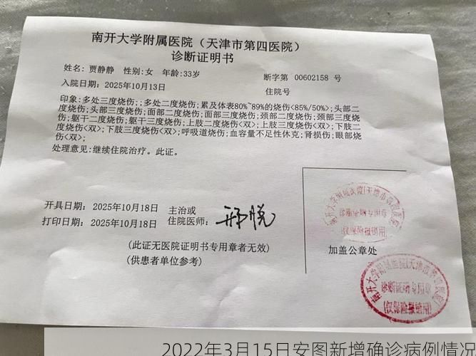 2022年3月15日安图新增确诊病例情况