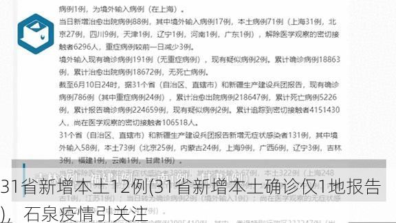31省新增本土12例(31省新增本土确诊仅1地报告)，石泉疫情引关注