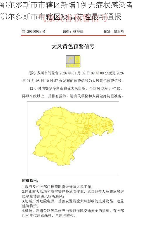 鄂尔多斯市市辖区新增1例无症状感染者  鄂尔多斯市市辖区疫情防控最新通报