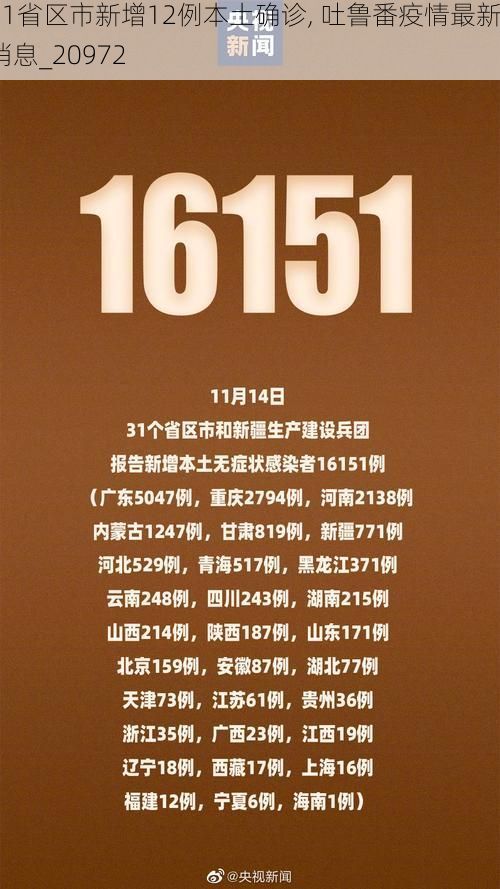 31省区市新增12例本土确诊, 吐鲁番疫情最新消息_20972