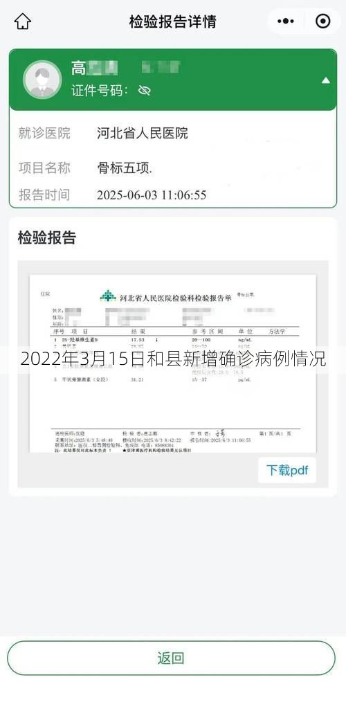 2022年3月15日和县新增确诊病例情况