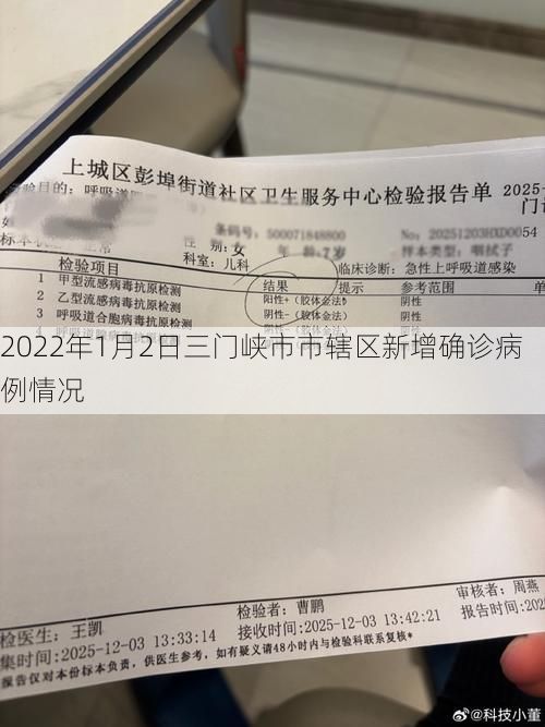 2022年1月2日三门峡市市辖区新增确诊病例情况