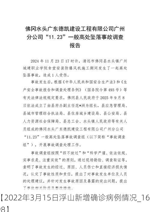 【2022年3月15日浮山新增确诊病例情况_16098】