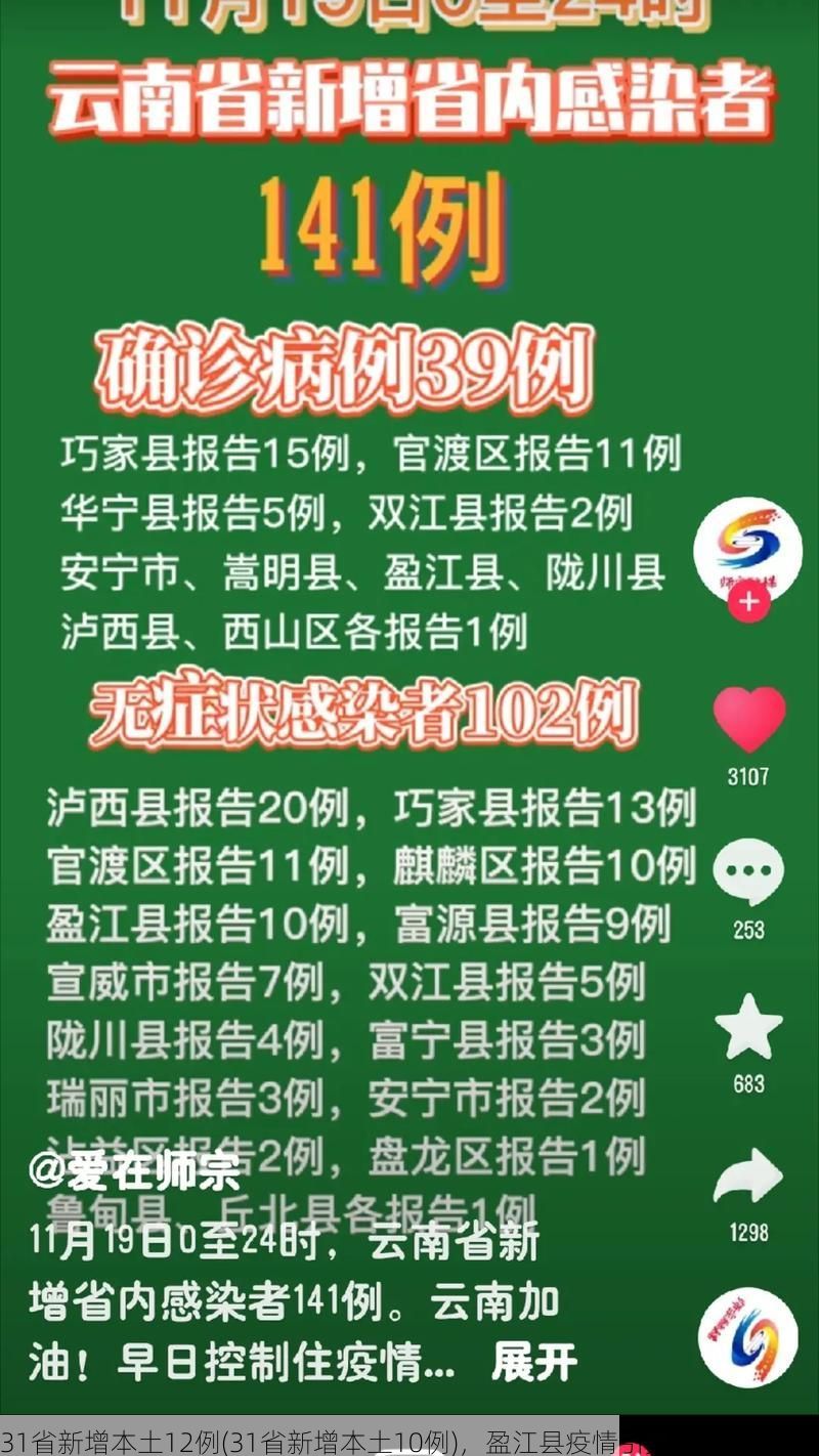 31省新增本土12例(31省新增本土10例),盈江县疫情引关注