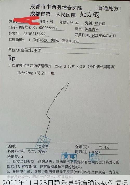 2022年11月25日静乐县新增确诊病例情况