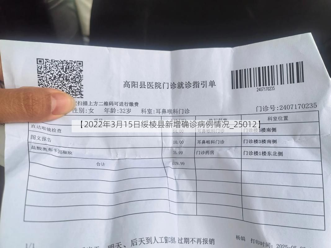 【2022年3月15日绥棱县新增确诊病例情况_25012】