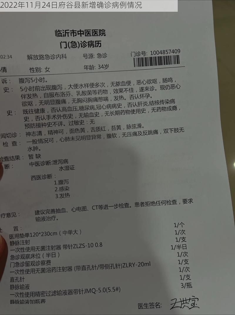 2022年11月24日府谷县新增确诊病例情况