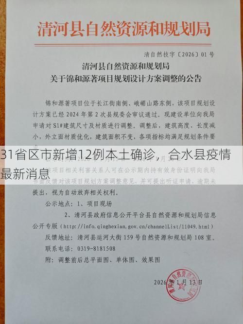 31省区市新增12例本土确诊,合水县疫情最新消息