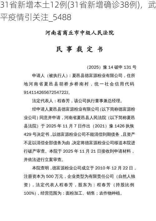 31省新增本土12例(31省新增确诊38例),武平疫情引关注_5488