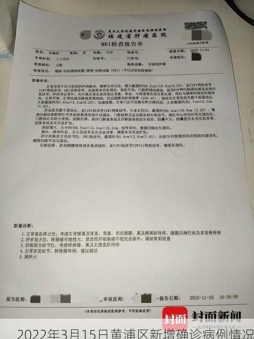 2022年3月15日黄浦区新增确诊病例情况