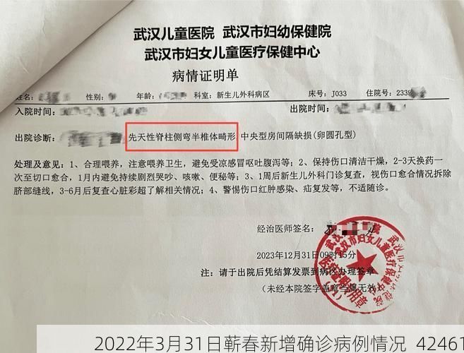 2022年3月31日蕲春新增确诊病例情况_42461