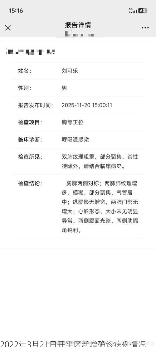 2022年3月21日开平区新增确诊病例情况
