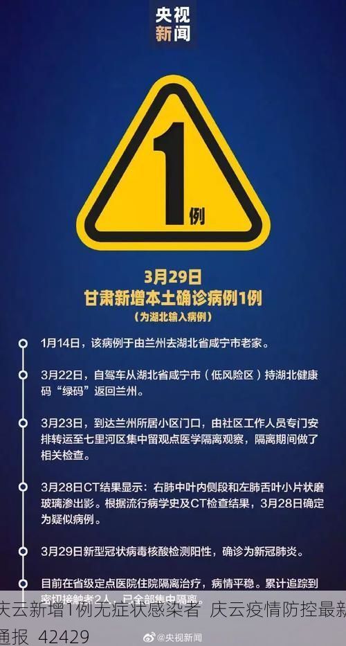 庆云新增1例无症状感染者  庆云疫情防控最新通报_42429