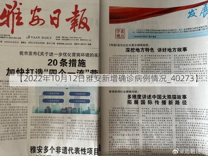 【2022年10月12日雅安新增确诊病例情况_40273】