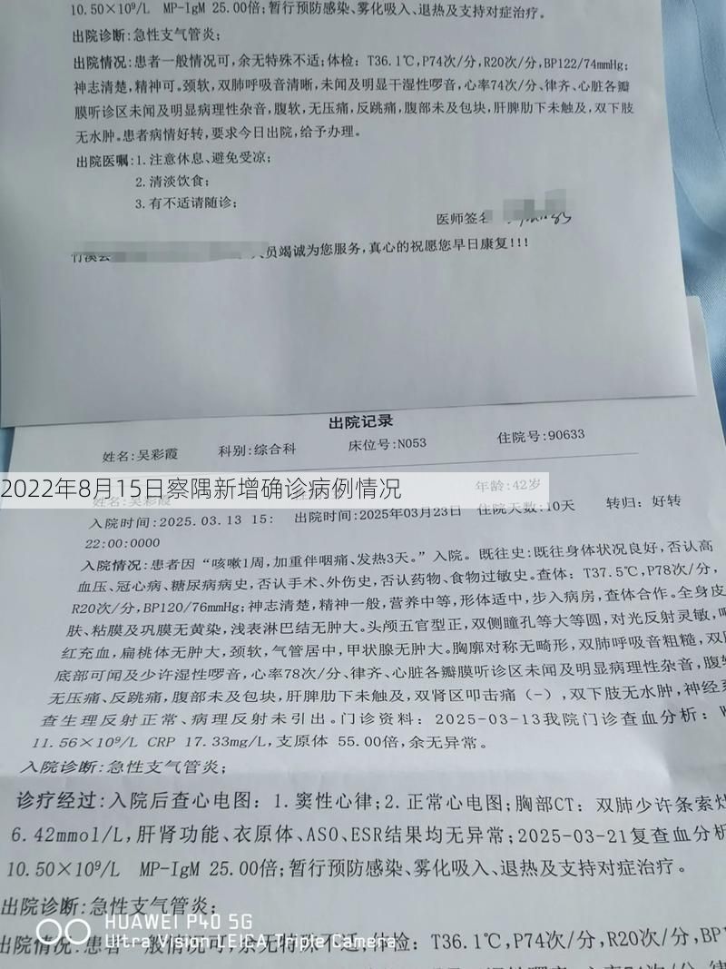 2022年8月15日察隅新增确诊病例情况