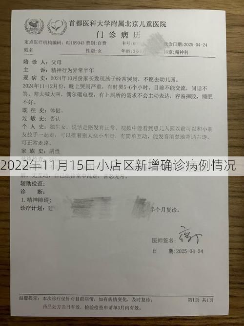 2022年11月15日小店区新增确诊病例情况