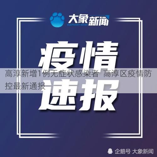高淳新增1例无症状感染者  高淳区疫情防控最新通报