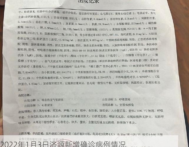 2022年1月3日济源新增确诊病例情况