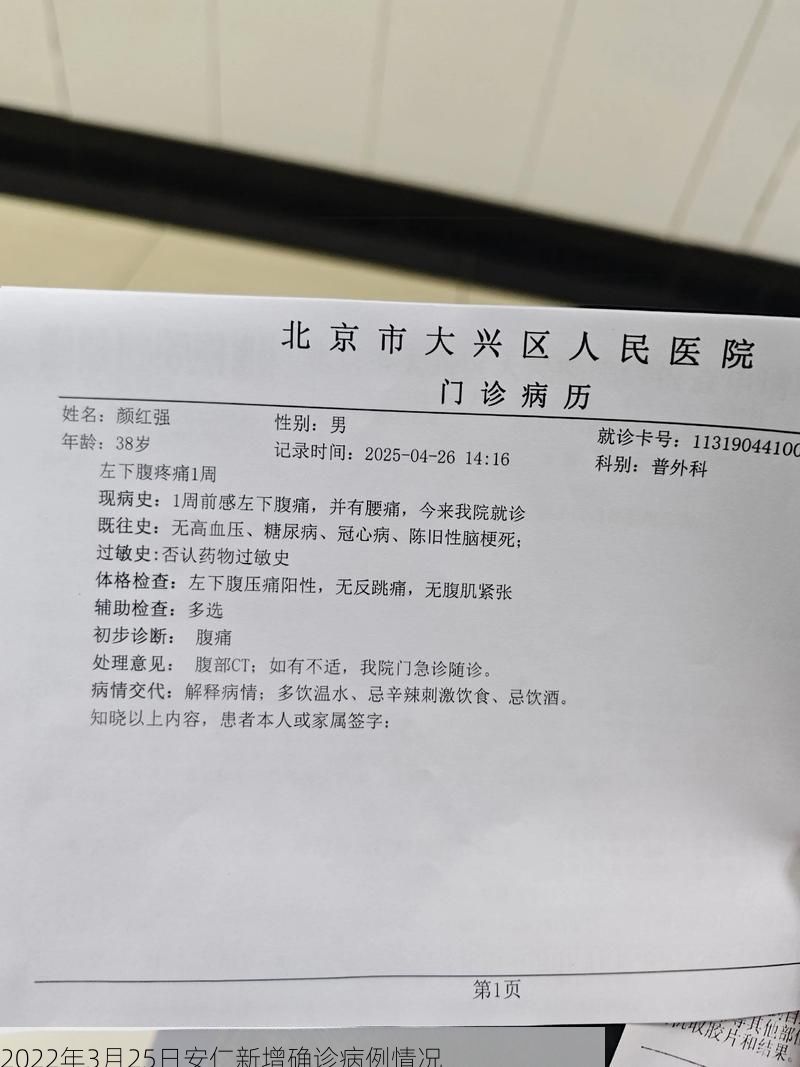 2022年3月25日安仁新增确诊病例情况